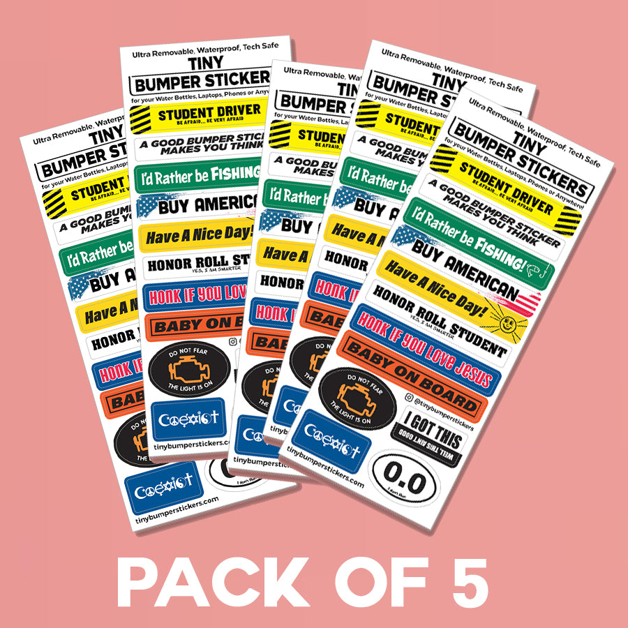 Tiny Bumper Stickers - O.G. (pack of 5)